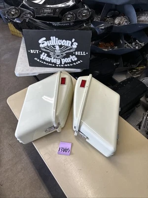 Harley Ironhead K Model Sportster Small 60’s Saddlebags Pair Genuine Saddle Bag - Image 1 of 4