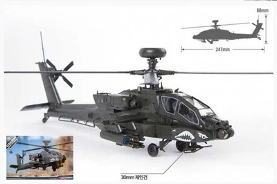 KIT MODELLINO ELICOTTERO ACADEMY USA APACHE AH-64D BLOCK II LATE VERSION 1:72 - Immagine 1 di 4