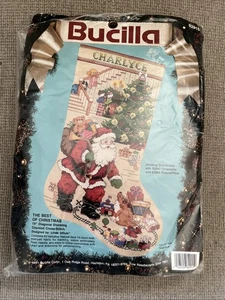 Kit Medias Navidad Punto de Cruz Bucilla 82915~Lo Mejor de Navidad~COMENZADO - Imagen 1 de 11
