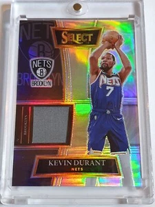 2021 Panini Select Kevin Durant #PATCH SILVER Prizm Game Worn Jersey - Rare - Picture 1 of 3