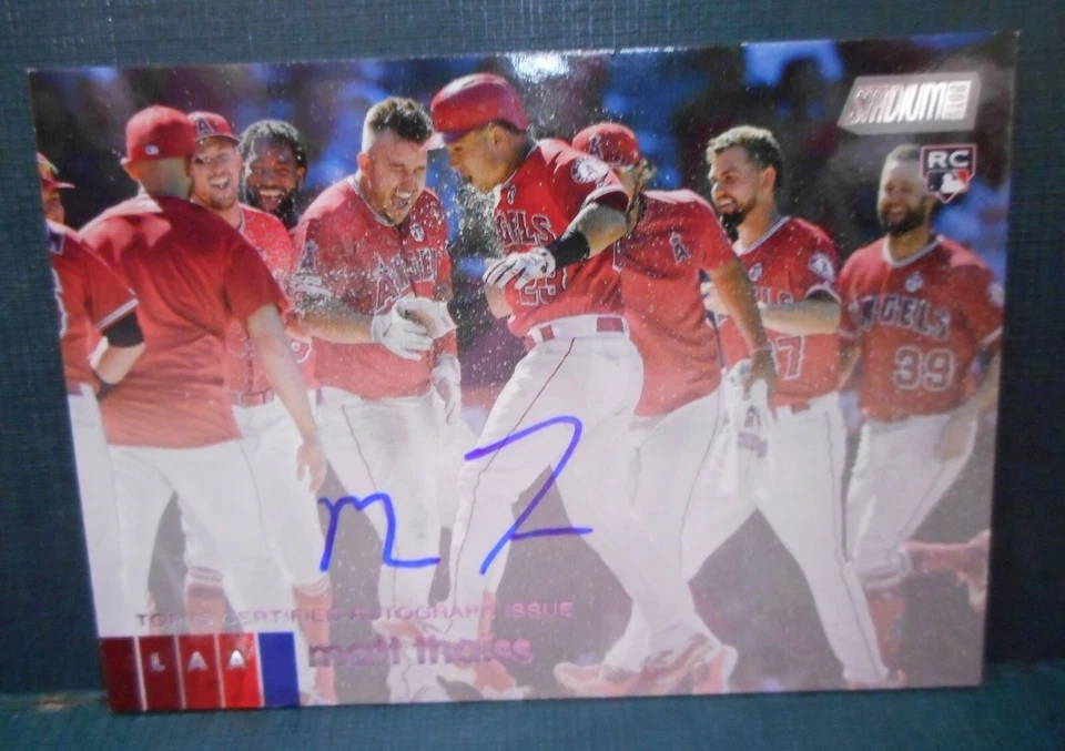 Matt Thaiss AUTO RC 2020 Topps Stadium Club ANGELS AMT Autograph Sign Card Photo - Image 1 of 1