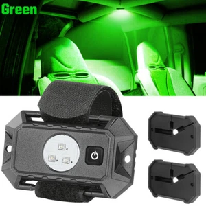 FOR Polaris RZR Turbo UTV Roll Bar Mounts Interior LED Dome Light Green w/Switch - Picture 1 of 10