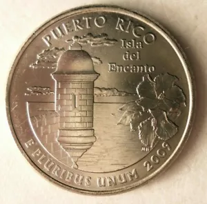 2009 P UNITED STATES 25 CENTS - PUERTO RICO - UNC from Mint Roll - Bin #RL - Picture 1 of 3