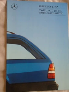 Mercedes 250TD, 200T, 230TE, 300TE, 300TE 4Matic range brochure Mar 1988 - Picture 1 of 1