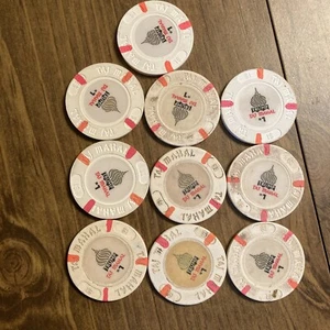 (10) $1 Trump Taj Mahal obsoletas fichas de casino Atlantic City lote - Imagen 1 de 2