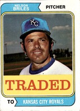 1974 Topps Traded 123T Nelson Briles Kansas City Royals