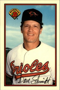 1989 Baltimore Orioles Bowman Tiffany Orioles Baseball Card #5 Dave Schmidt
