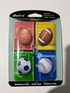 Elumina Sports light switchplate single toggle baby boy nursery bedroom - Imagen 1 de 2