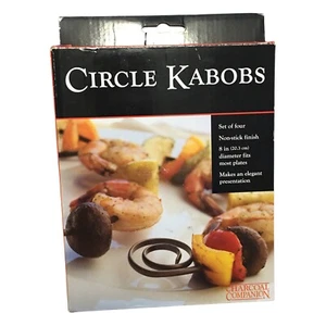 NEW Circle Kabobs (Set of 4) 8" diameter NON-STICK Finish - Great Presentation! - Picture 1 of 9