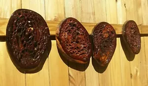 4 Scheiben altes Wachstum antike peckige Grat Sinker Zypresse Holz Kekse Wandkunst USA - Bild 1 von 10