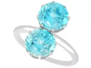 Vintage 5.34 ct High Zircon and Platinum Dress Ring - Picture 1 of 9
