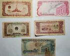 Mixed Lot Of 5 World Paper Money Vietnam And Other