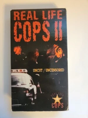 Real Life Cops II-Uncut/Uncensored VHS TAPE 1997 Mondo Documentary Rare - Image 1 of 2