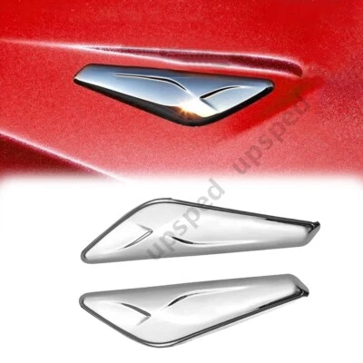 1Pair Chrome LH&RH Side Fender Emblem Moulding For BMW X3 F25 X4 F26 2015-2017 - Image 1 of 4