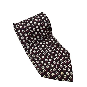 The Disney Store 100% Silk Burgundy Mickey Mouse Thousand Faces Adult Neck Tie - Picture 1 of 9