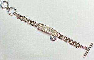 Chico’S Signed Fashion Rhinestone Link Bracelet Jewelry #I275