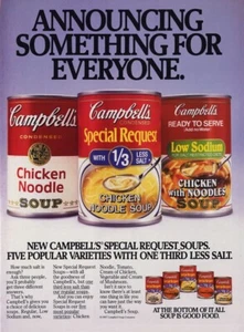 Sopa de fideos de pollo Campbell's 1987 anuncio de revista de 1 página - Imagen 1 de 1