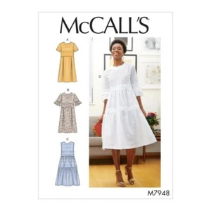 McCalls Schnittmuster Sommerkleid mit Schößchen Gr. 40-48 - M7948 - Imagen 1 de 8