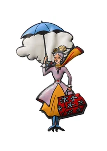1966 PLASTECO MILANO MARY POPPINS WALT DISNEY PRODUCTIONS FIGURE - Picture 1 of 3