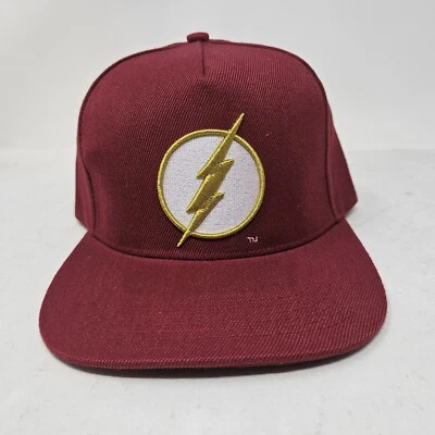 NUEVO DC Comics The Flash Logo Borgoña Snapback - OSFM Foto 1 de 4