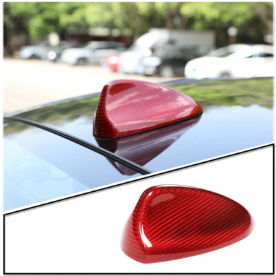 Funda de marco de antena de aleta de tiburón de carbono real para Alfa Romeo Giulia/Stelvio Foto 1 de 4