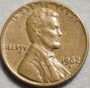 1962 D Lincoln Penny 1C Small Date 3.1g Copper Errors of Off-Center & RPM💥 - Picture 1 of 10