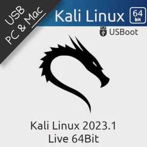 CLÉ USB KALI LINUX 2023.1 - TEST SÉCURITÉ SYSTÈMES/RÉSEAUX BOOTABLE INSTALL/LIVE - Photo 1/9