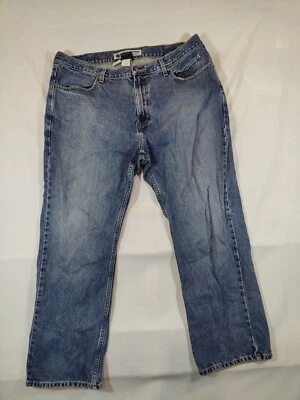 Jeans masculino Harley-Davidson 40x30 reto folgado relaxado motociclista denim 100% algodão - Imagem 1 de 4