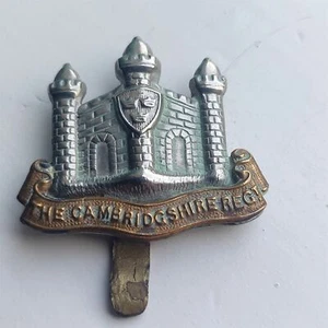 Cambridgeshire Regiment Cap Badge 40x37mm Bimetal slider fixing - Picture 1 of 4