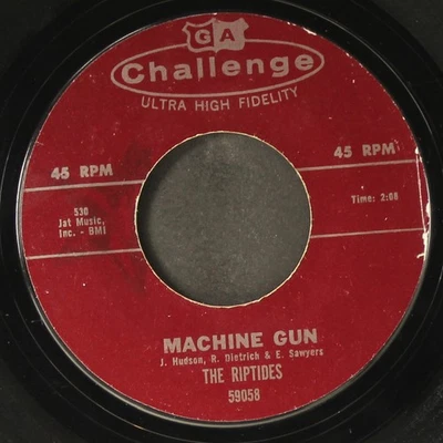 RIPTIDES: machine gun / deep blue CHALLENGE 7" Single 45 RPM - Image 1 of 2