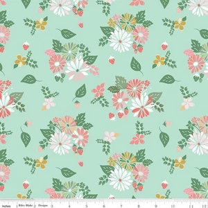 Tela de algodón Clover Farm Riley Blake principal floral como nueva por yarda - Imagen 1 de 2