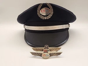 US Airways Express Captain Hat & Wings LG Balfour Plus First Officer 1st Issue  - Picture 1 of 18