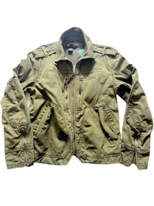 DIESEL Womens Utility Military Field Jacket Size SMALL Green Cargo - Picture 1 of 24