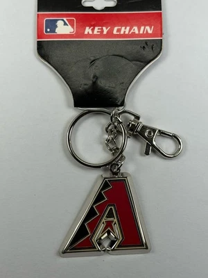 MLB Arizona Diamondbacks Logo Black & Red Keychain Bag Charm Licensed - Image 1 of 4