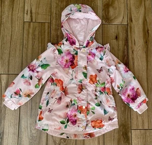 Girls Ted Baker pink lined Lightweight Rain Coat Mac Jacket Age 3-4 Years - Picture 1 of 9