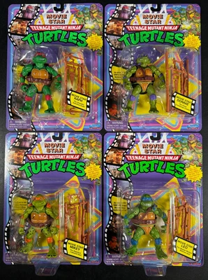 Playmates TMNT Teenage Mutant Ninja Turtles Clásico Estrella de Cine Paquete de 4 80995 Foto 1 de 3