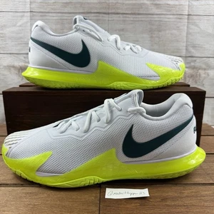 Nike Court Zoom Vapor Cage 4 Rafa ‘White Volt Teal’ Tennis DD1579-107 Men Sz 13 - Picture 1 of 10