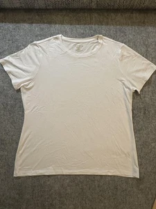 Orvis Shirt Women XL White Perfect Tee Classic Fit Pima Cotton Modal Spandex - Picture 1 of 8