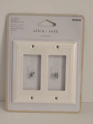 Decorador doble Allen & Roth #0145103 acabado níquel satinado Foto 1 de 4