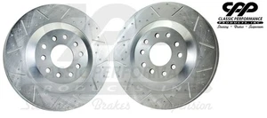 CPP New C5 C7 13" Corvette Zinc Washed Disc Brake Rotors Pair - Picture 1 of 5