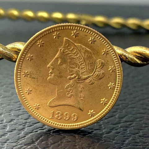 US $10 Gold Coin MS Liberty Head 1899 Cover