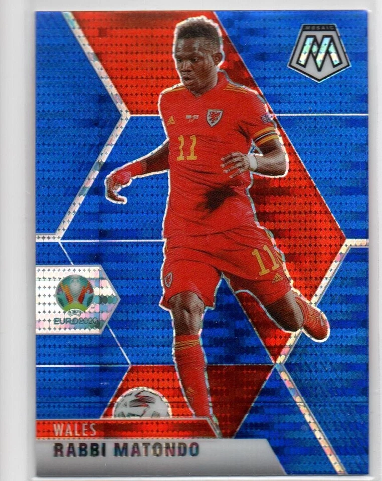 2020-21 Panini Mosaic UEFA Euro BLUE PULSAR #199 Rabbi Matondo WALES 49 - Image 1 of 1