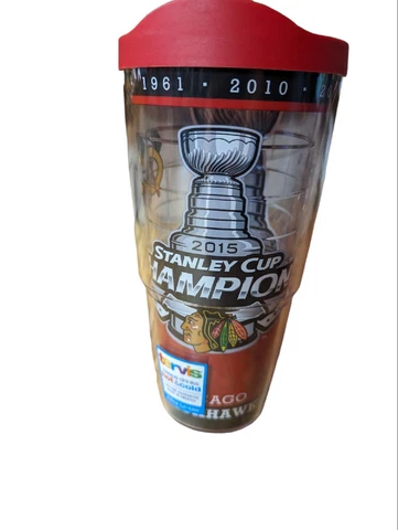 Tervis Hot & Cold Drink Tumbler 24 oz. Stanley Cup Champions 2015 Blackhawks Cover