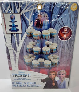 Disney Frozen 2 Treat Stand 1 Package holds 24 cupcakes 11.7 wide 16in High - Picture 1 of 2