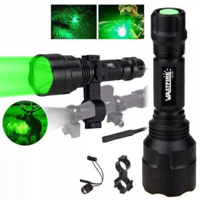 VASTFIRE 1000lm Green LED Hunting Light Predator Flashlight Coyote Hog Varmint Outdoor