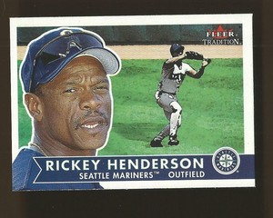 Rickey Henderson 2001 Fleer Tradition #201  Mariners