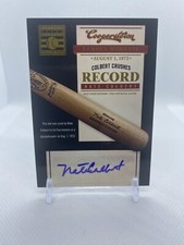 NATE COLBERT - 2012 Panini Cooperstown Famous Moments AUTOGRAPH HOFer