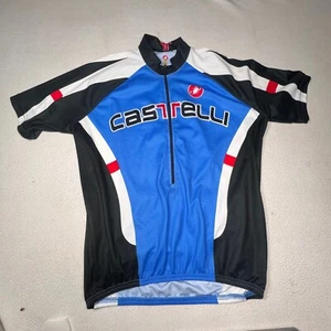 Castelli Cycling Jersey Mens M Short Sleeve Full Zip Athletic Sports Biking Bike - Picture 1 of 7