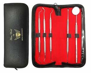 MOTOX Dental Tartar Calculus Plaque Remover Tooth Scraper Mirror Scaler Kit Set