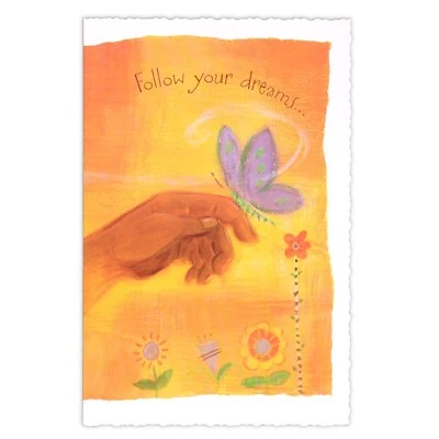 Tarjeta Sweet ENCOURAGEMENT, Follow Your Dreams Butterfly — American Greetings +✉ Foto 1 de 4